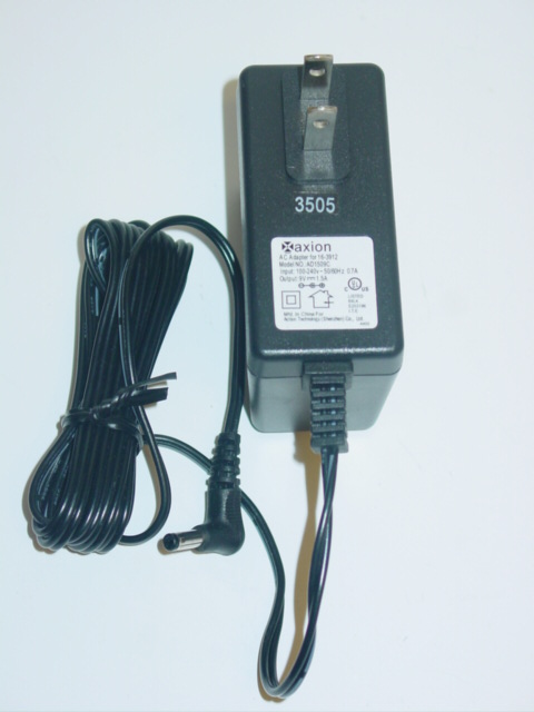 NEW Axion AD1509C AC Adapter 9V 1.5A for 16-3912